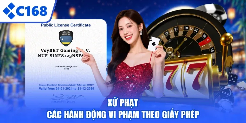 Xử phạt các hành động vi phạm theo giấy phép